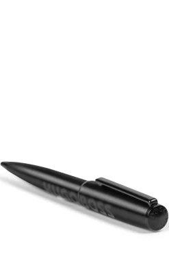 Black ballpoint pen with tonal logo