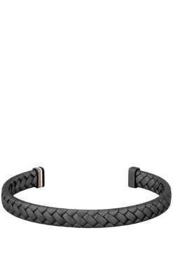 Black cuff with herringbone pattern