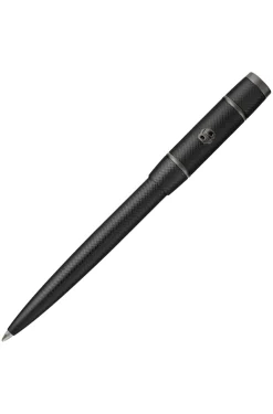 Black diamond-cut ballpoint pen with Double B trim