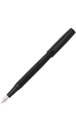 Black fountain pen with tonal logo