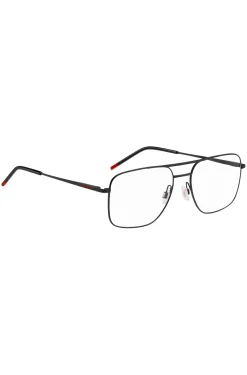 Black-metal optical frames with double bridge