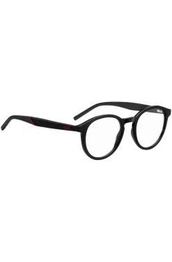 Black optical frames with clip-on shaded lenses