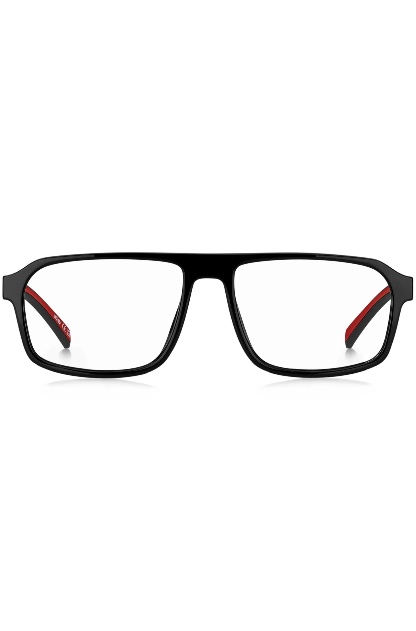 Black optical frames with red trims