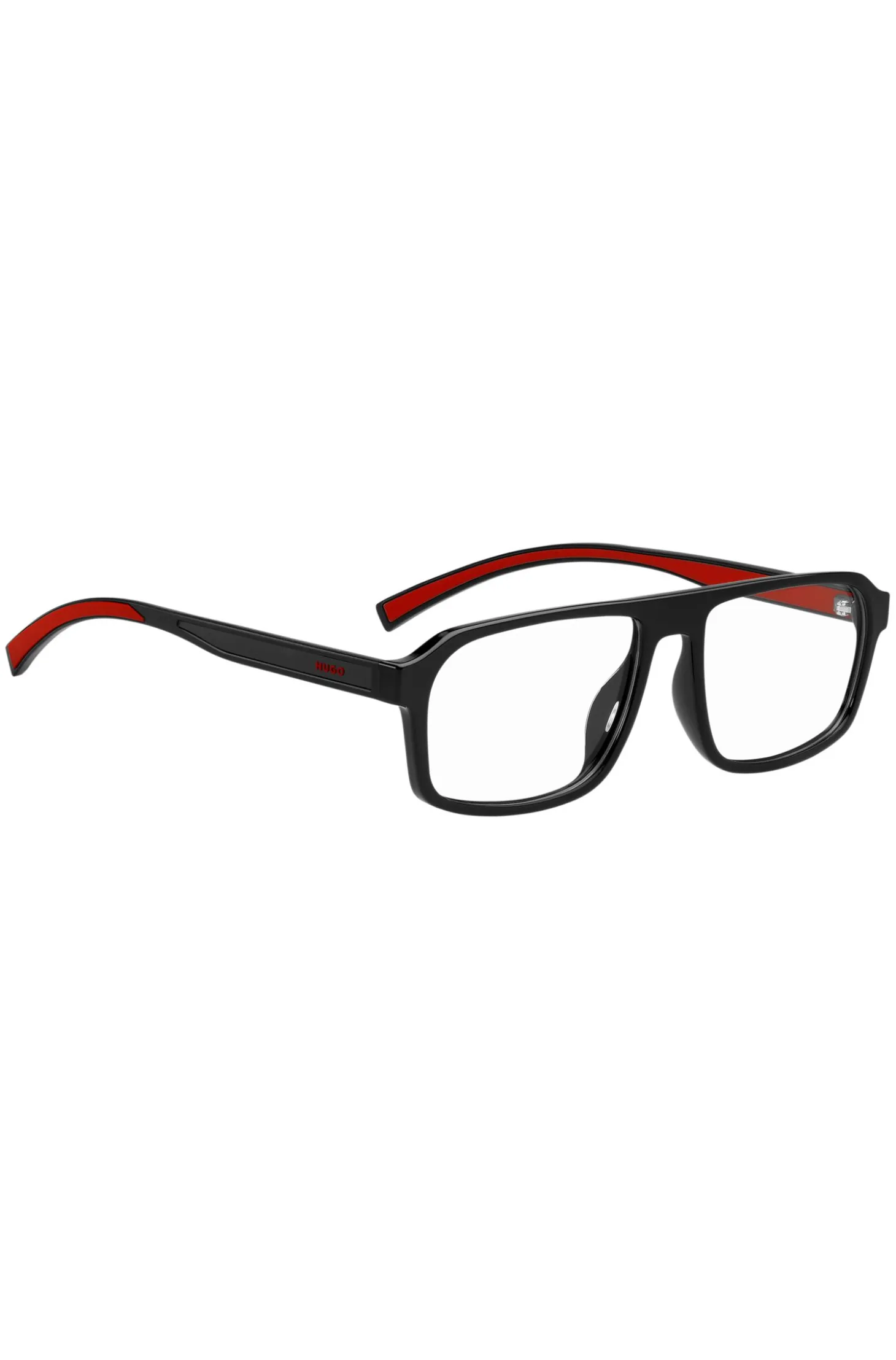 Black optical frames with red trims