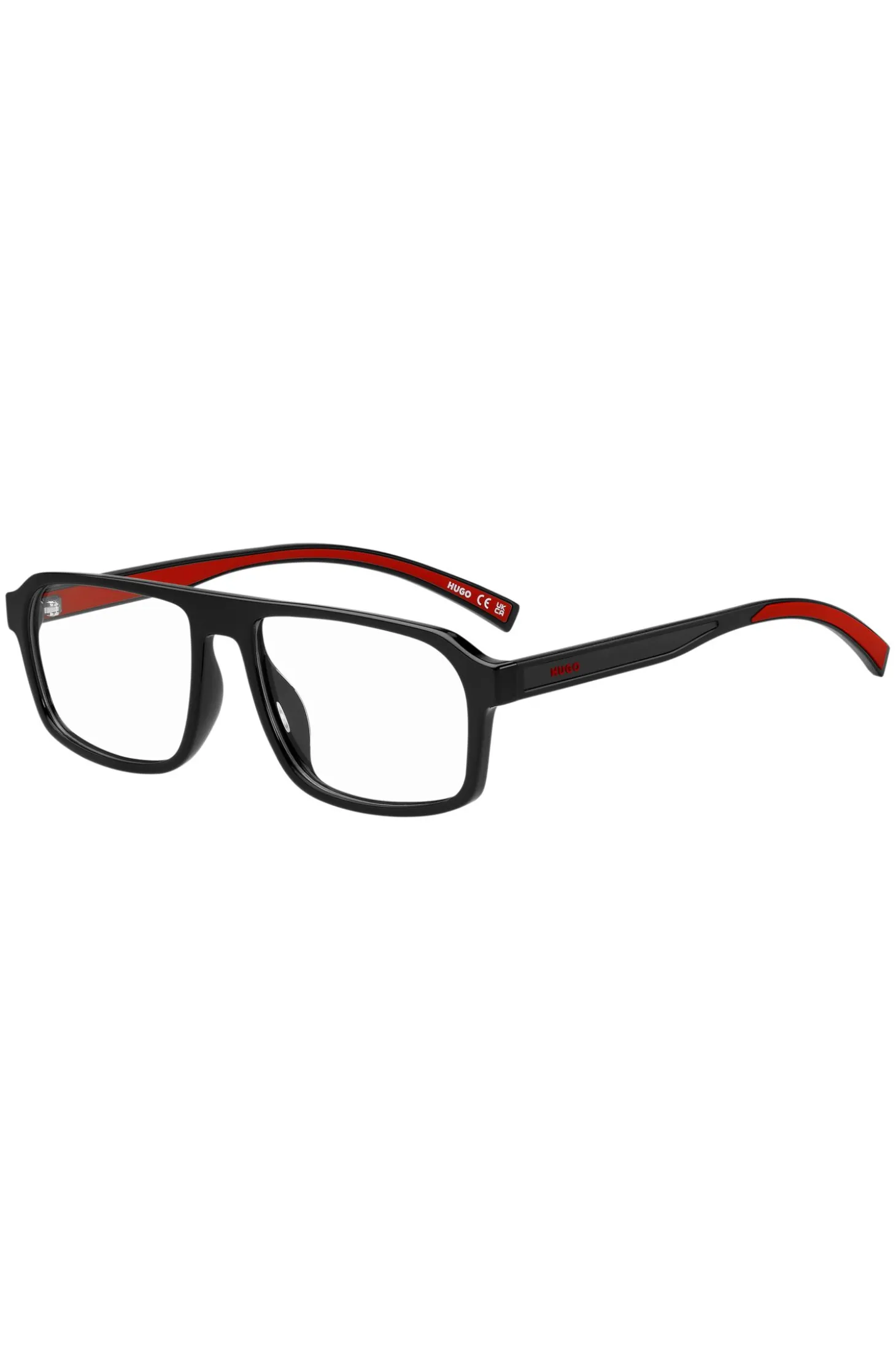 Black optical frames with red trims