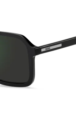 Black sunglasses with logo trim