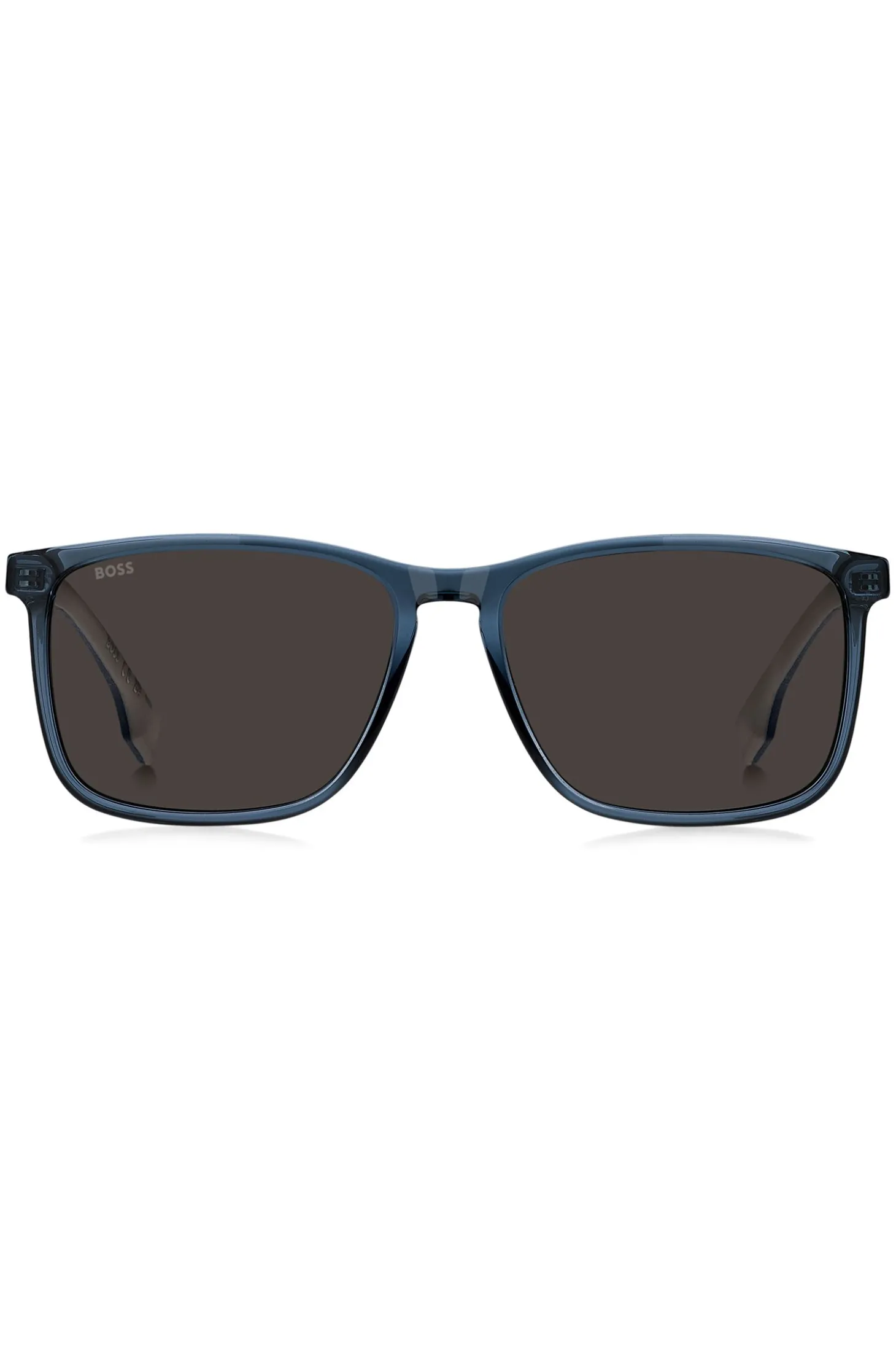 Blue-acetate sunglasses with rubber temples