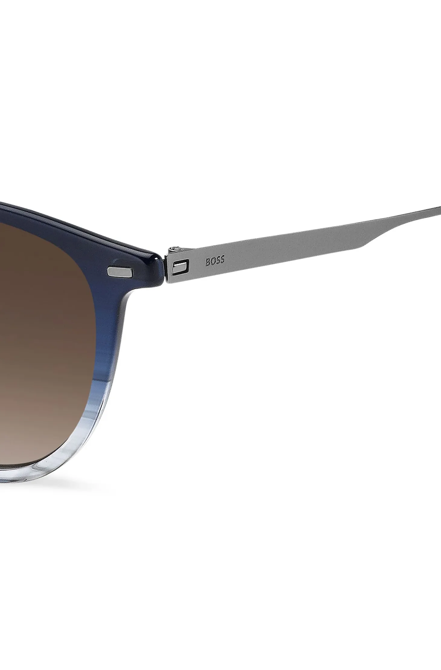 Blue-acetate sunglasses with gradient effect