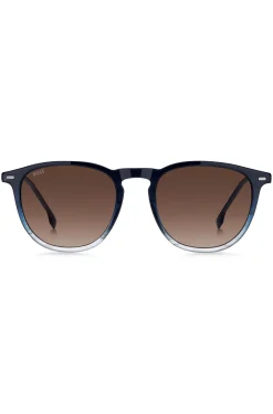 Blue-acetate sunglasses with gradient effect