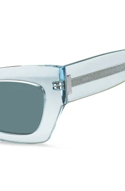 Blue-acetate sunglasses with signature hardware