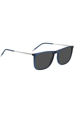 Blue sunglasses with logo details