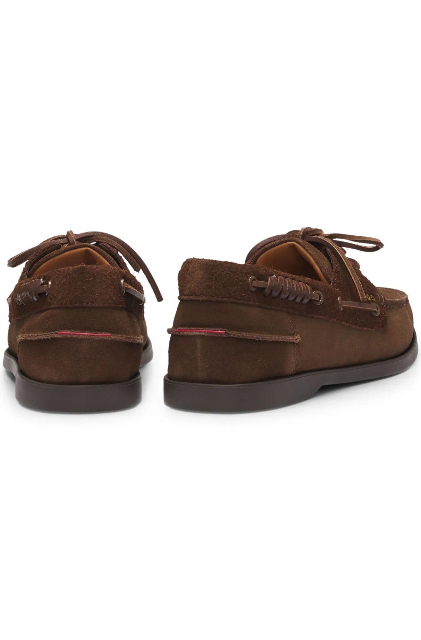 Boat shoes in mixed suedes
