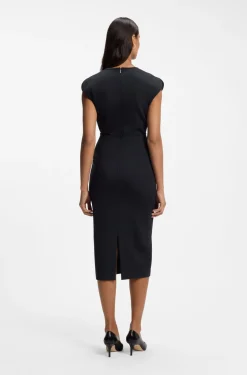 Bodycon dress with grosgrain trims