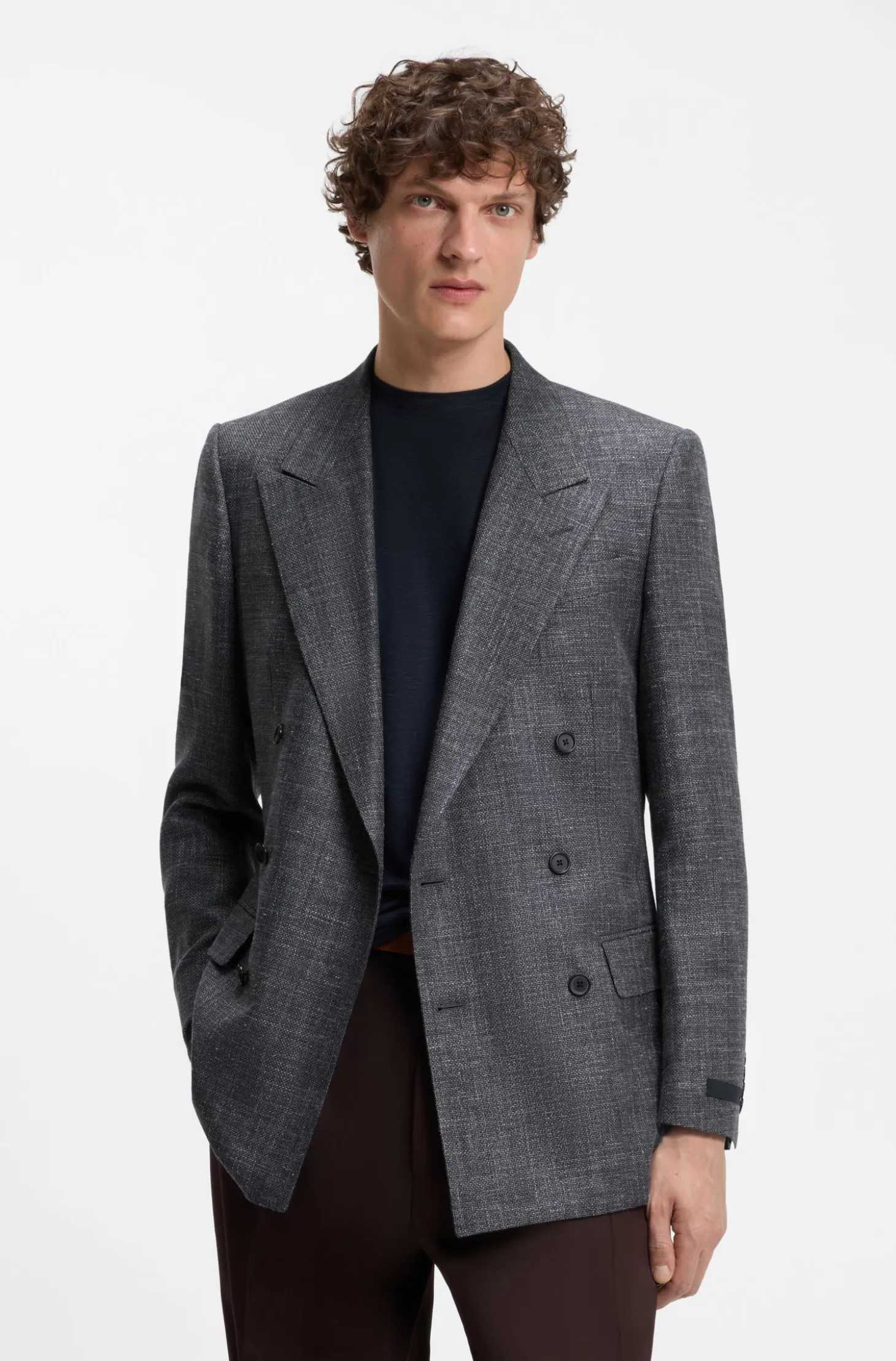 BOSS BY BECKHAM jacket in wool, silk, linen and cashmere