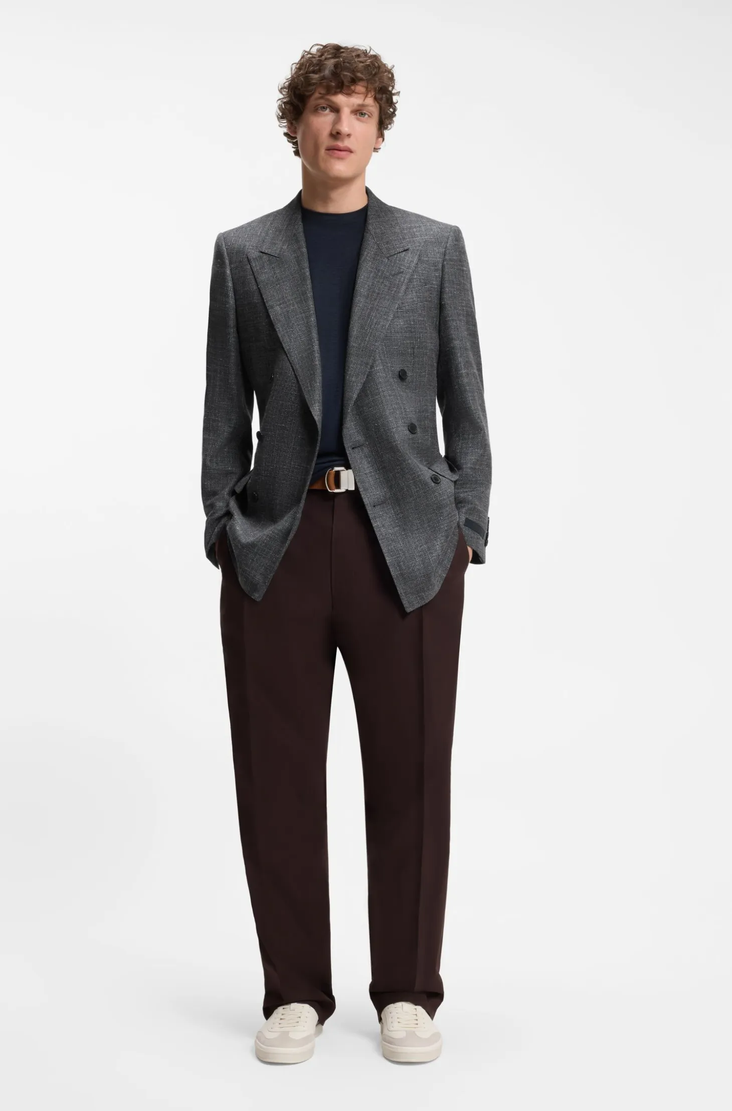 BOSS BY BECKHAM jacket in wool, silk, linen and cashmere