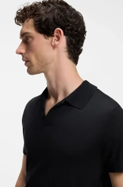 BOSS BY BECKHAM knit polo in virgin wool