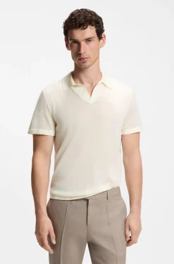 BOSS BY BECKHAM knit polo in virgin wool