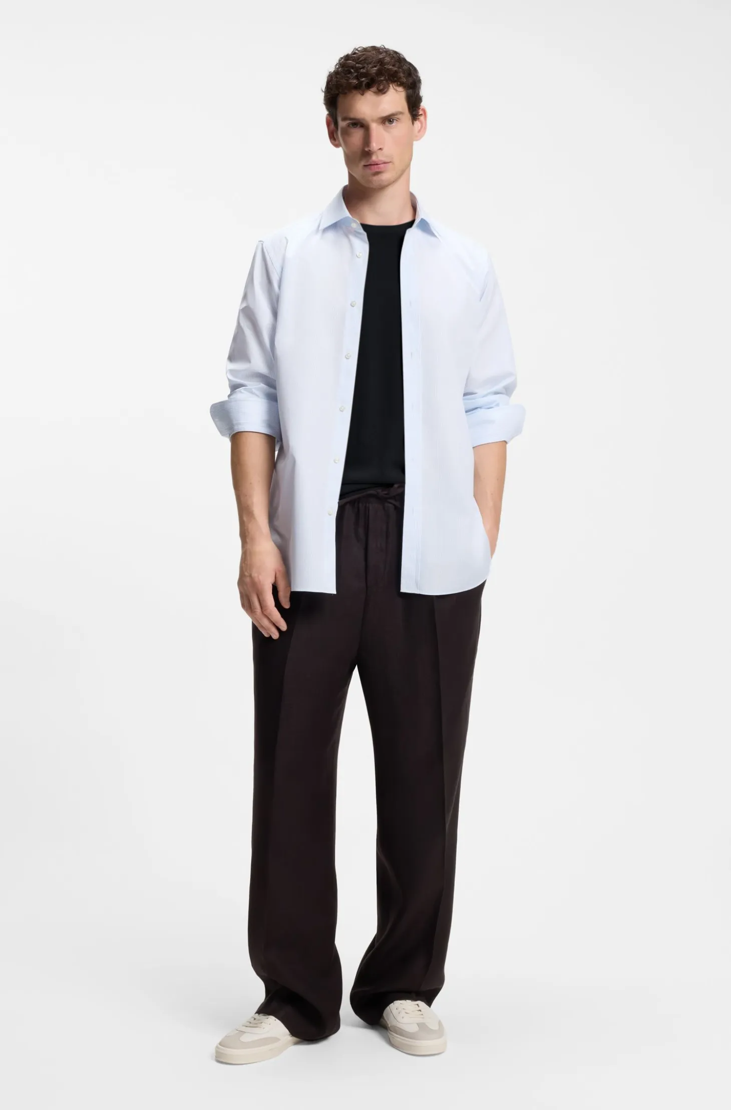 BOSS BY BECKHAM knit T-shirt in virgin wool