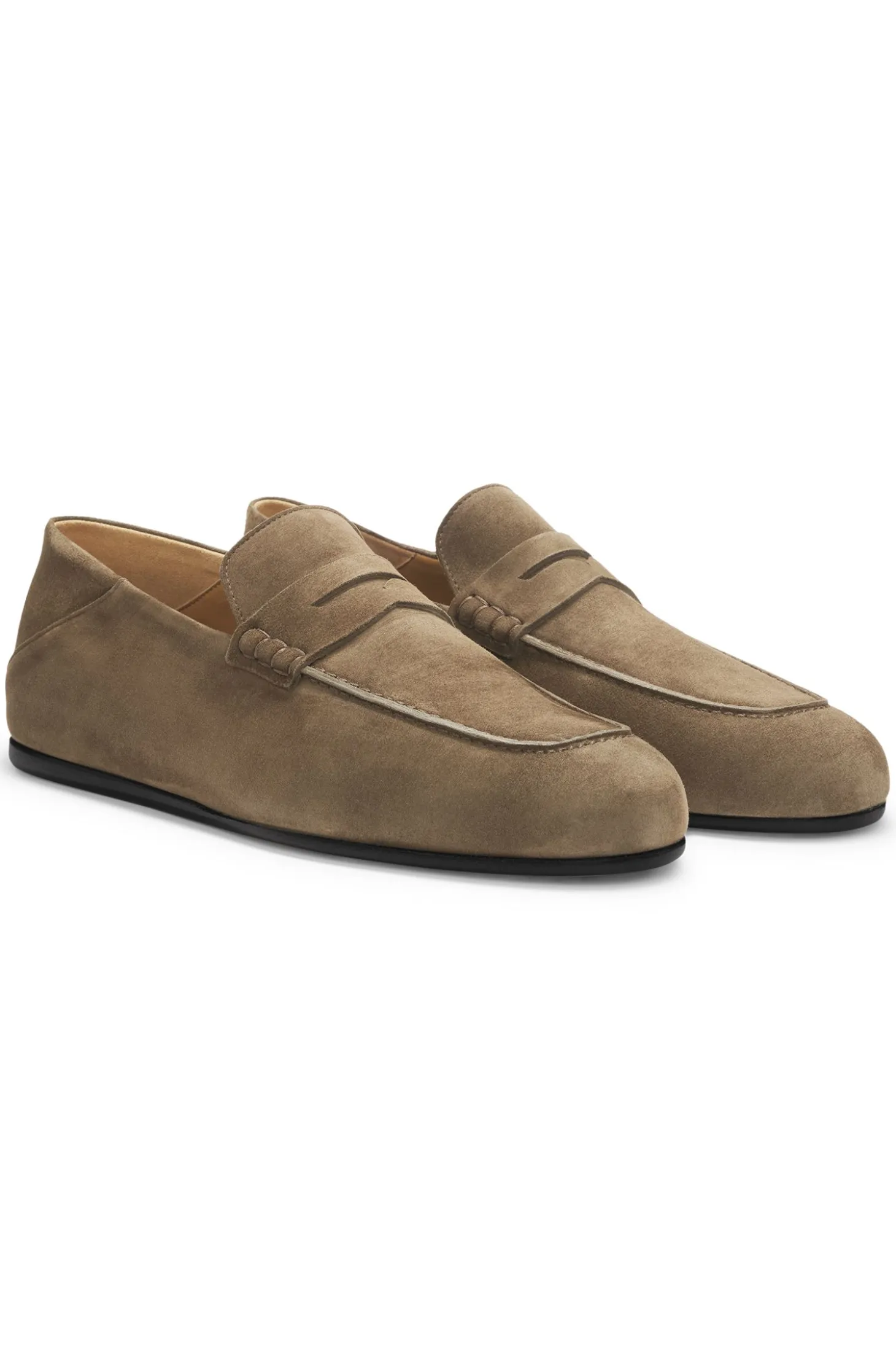 BOSS BY BECKHAM penny loafers in suede
