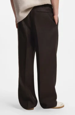 BOSS BY BECKHAM relaxed-fit linen trousers