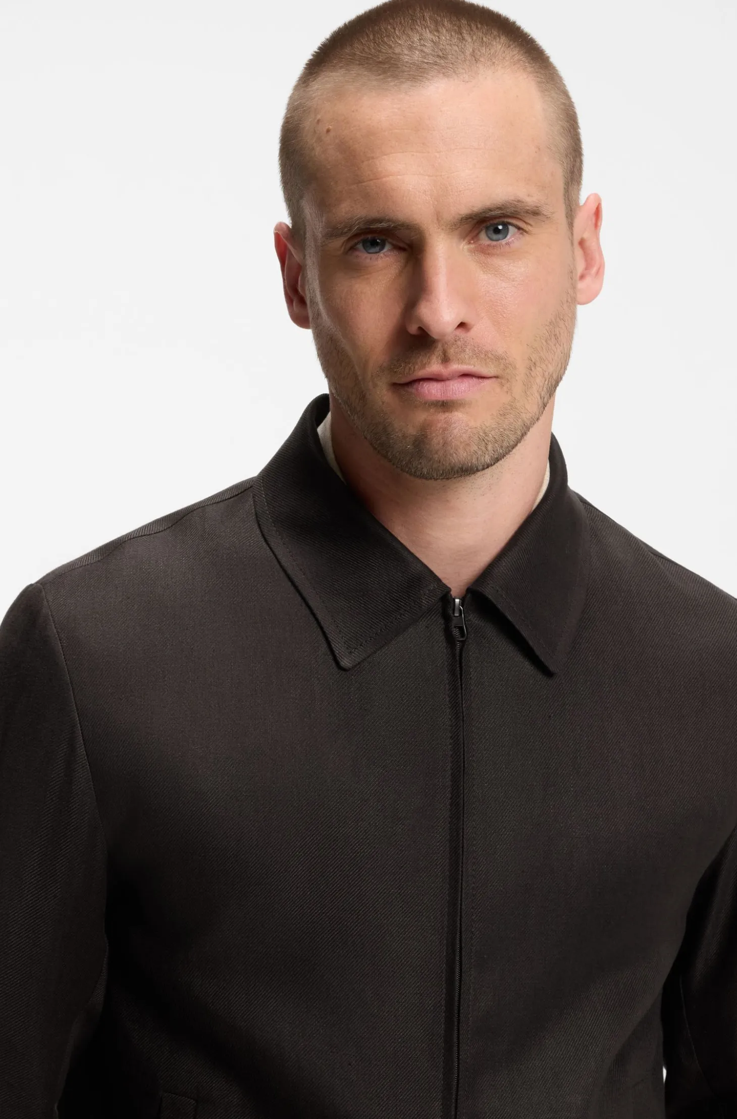 BOSS BY BECKHAM relaxed-fit linen jacket