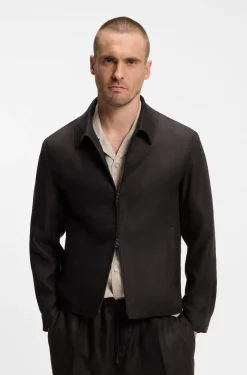 BOSS BY BECKHAM relaxed-fit linen jacket