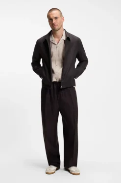 BOSS BY BECKHAM relaxed-fit linen jacket