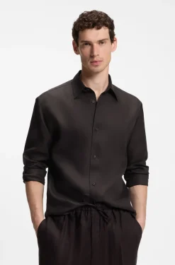 BOSS BY BECKHAM relaxed-fit linen shirt