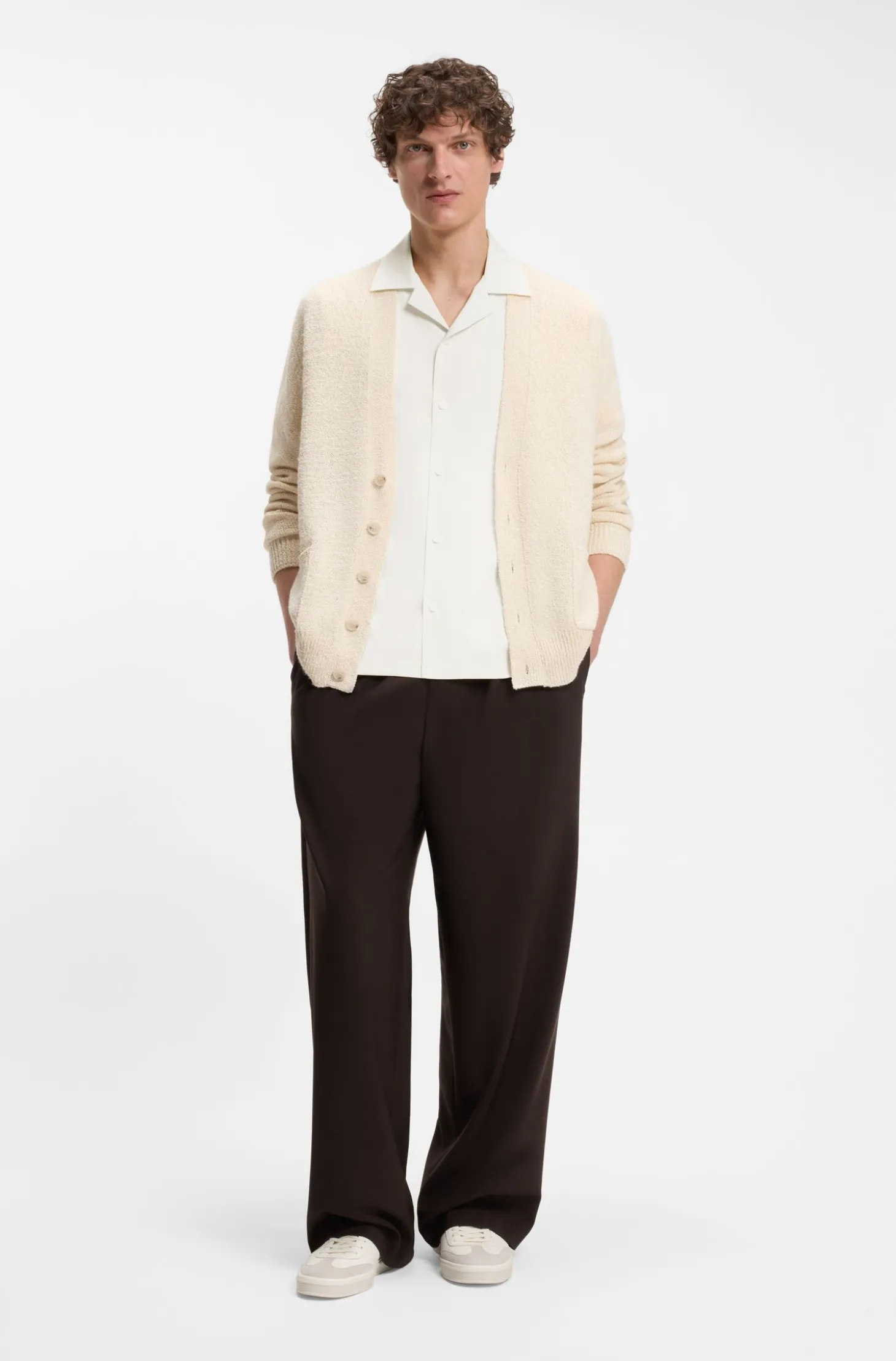 BOSS BY BECKHAM relaxed-fit shirt in fluid fabric