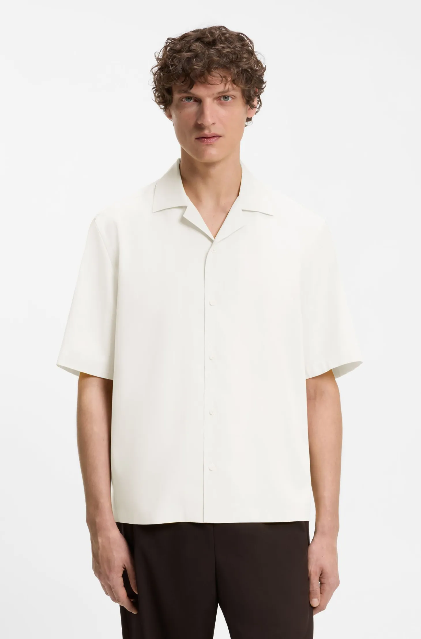 BOSS BY BECKHAM relaxed-fit shirt in fluid fabric