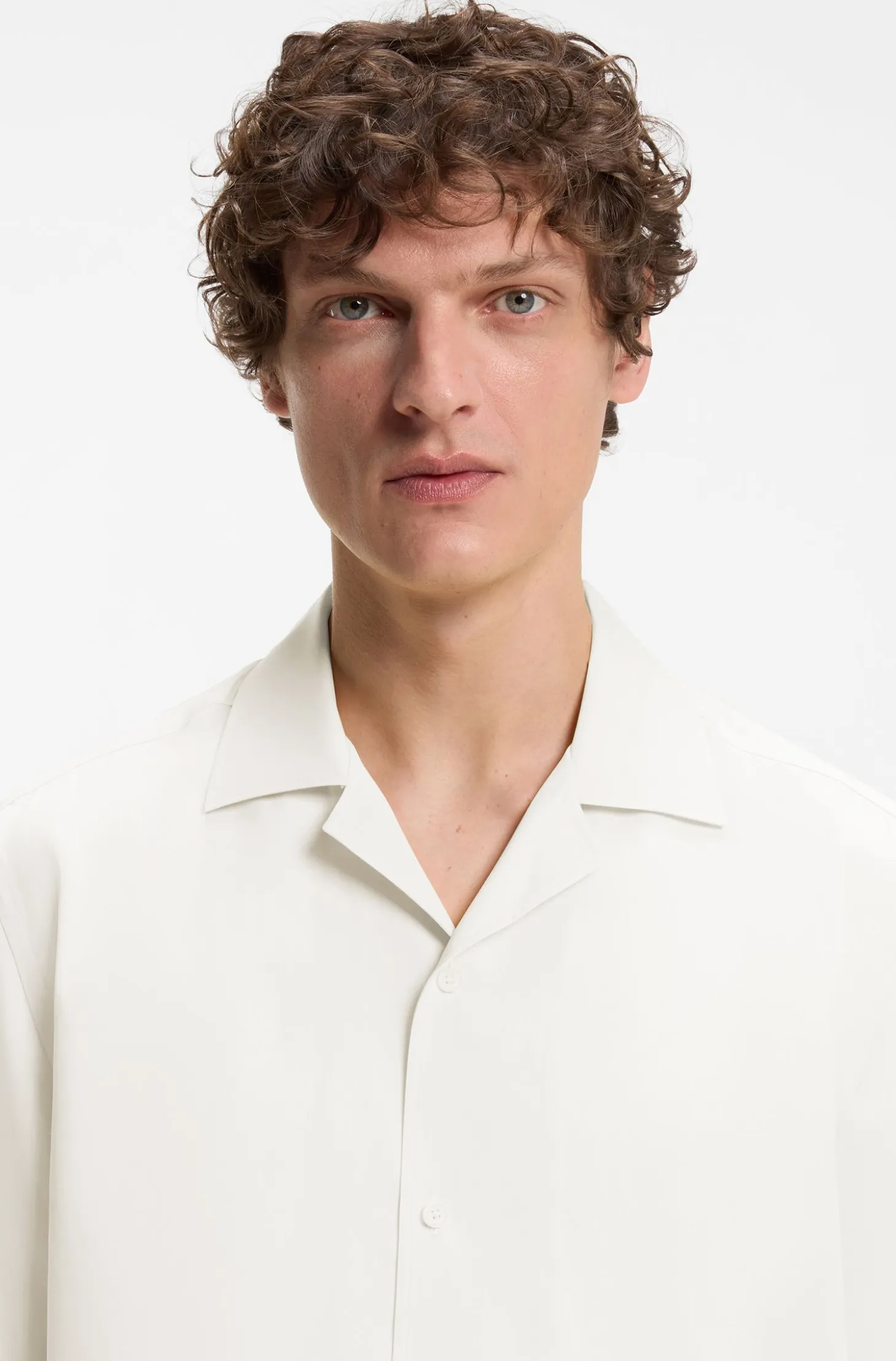 BOSS BY BECKHAM relaxed-fit shirt in fluid fabric