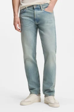 BOSS BY BECKHAM slim-fit jeans in blue stretch denim