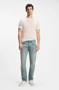 BOSS BY BECKHAM slim-fit jeans in blue stretch denim