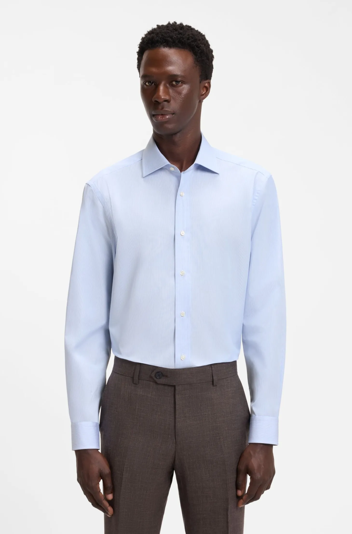 BOSS BY BECKHAM slim-fit shirt in cotton