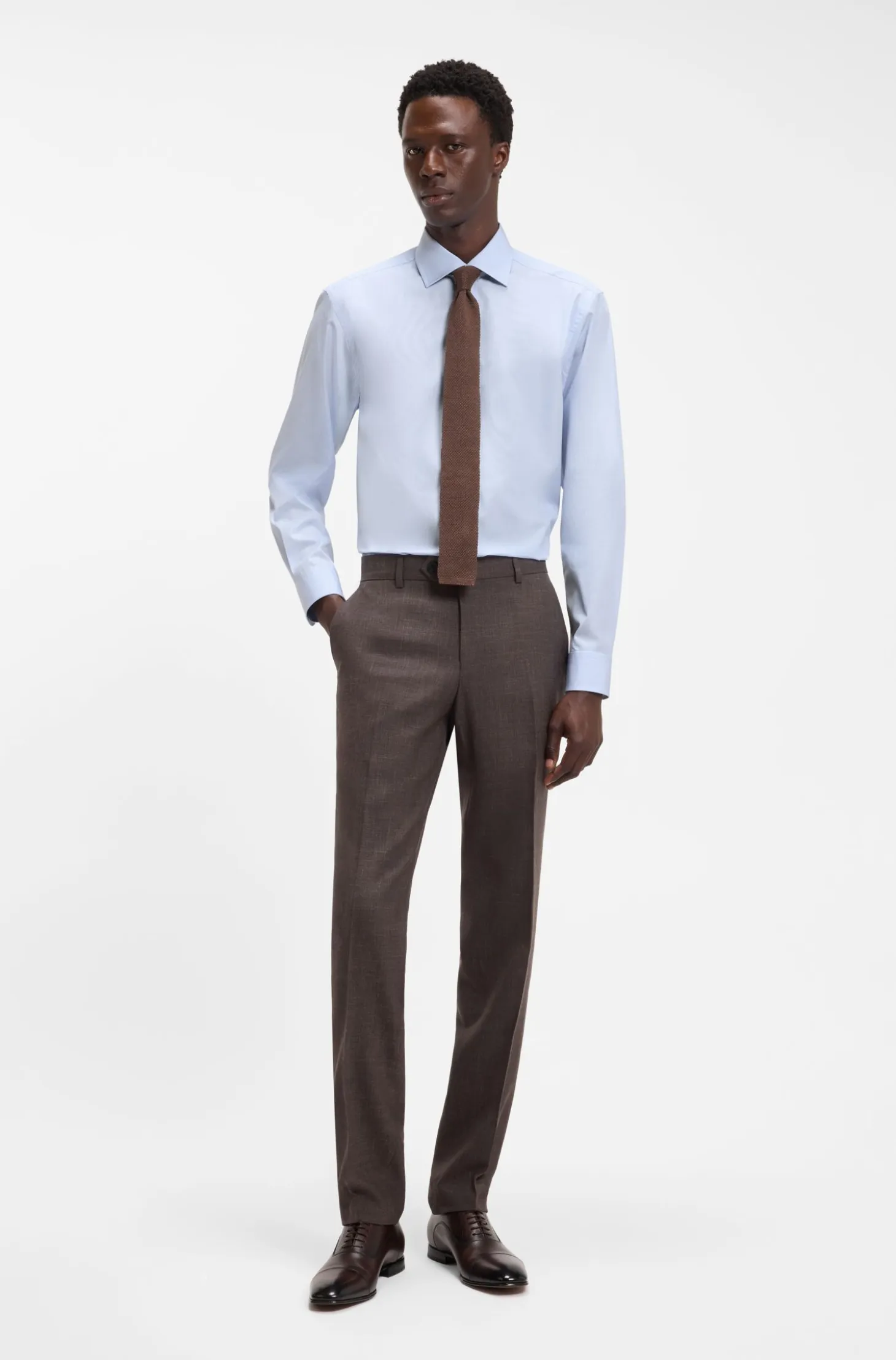 BOSS BY BECKHAM slim-fit shirt in cotton