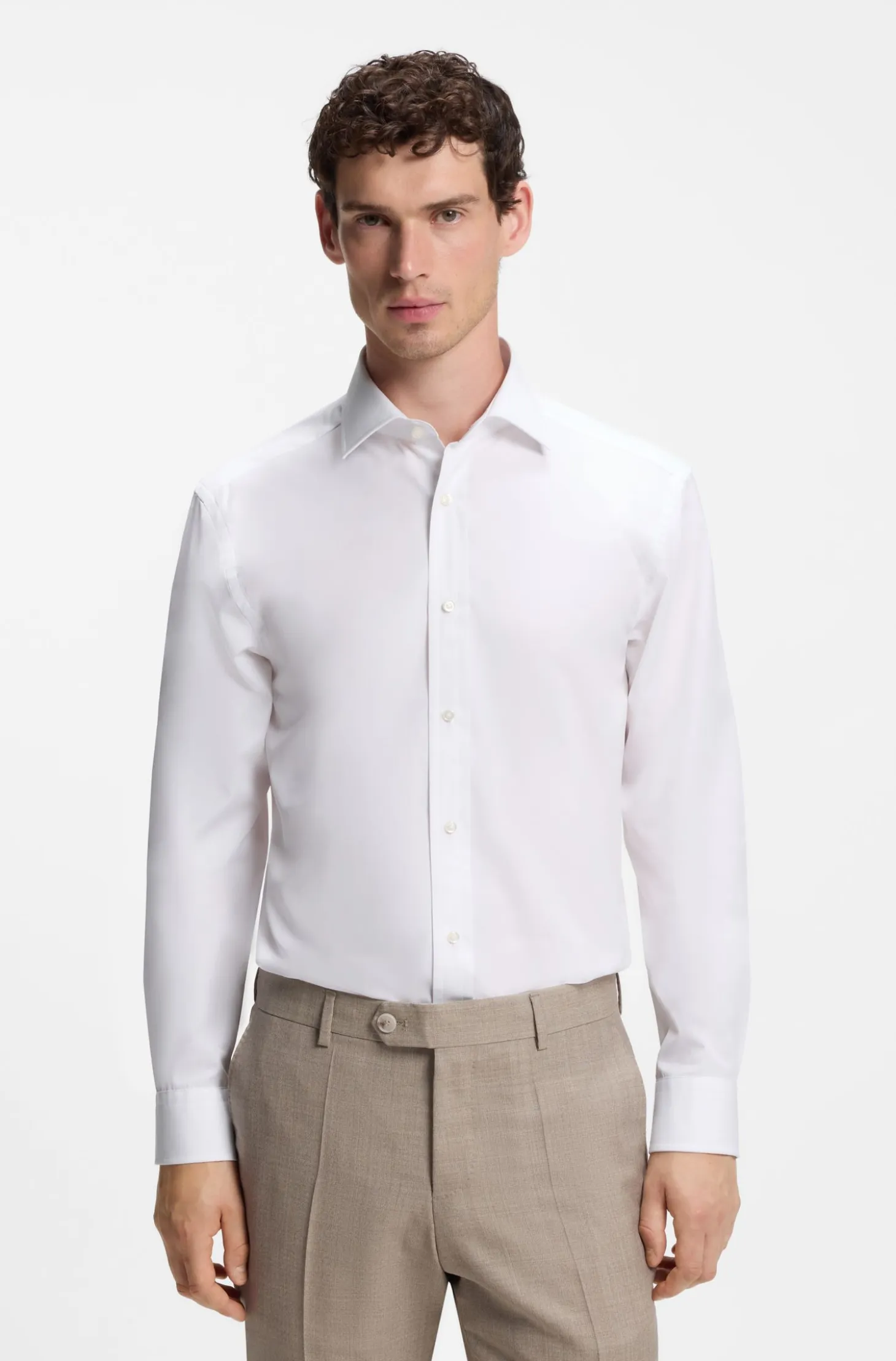 BOSS BY BECKHAM slim-fit shirt in cotton