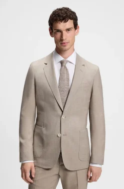 BOSS BY BECKHAM slim-fit suit jacket in virgin wool