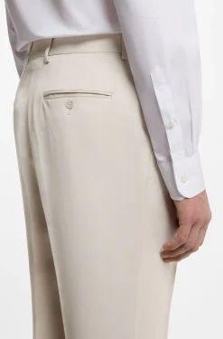 BOSS BY BECKHAM slim-fit trousers with micro pattern