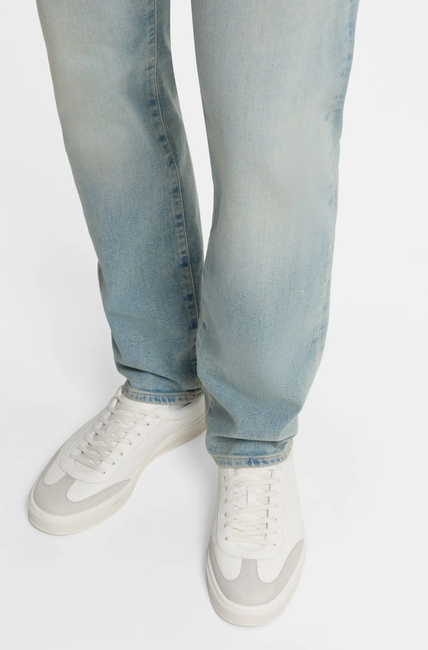 BOSS BY BECKHAM trainers in leather and suede