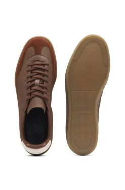 BOSS BY BECKHAM trainers in leather and suede