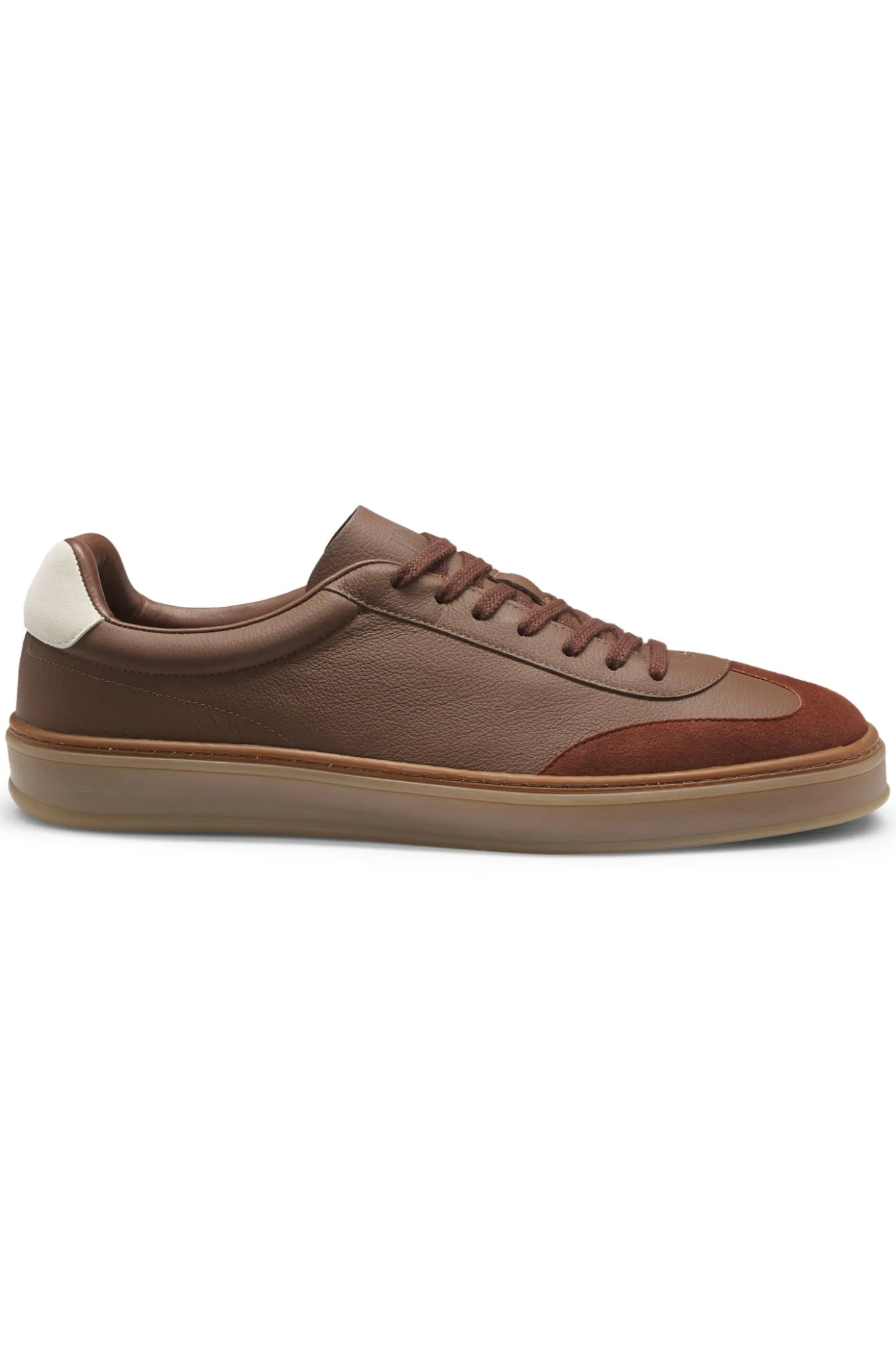 BOSS BY BECKHAM trainers in leather and suede