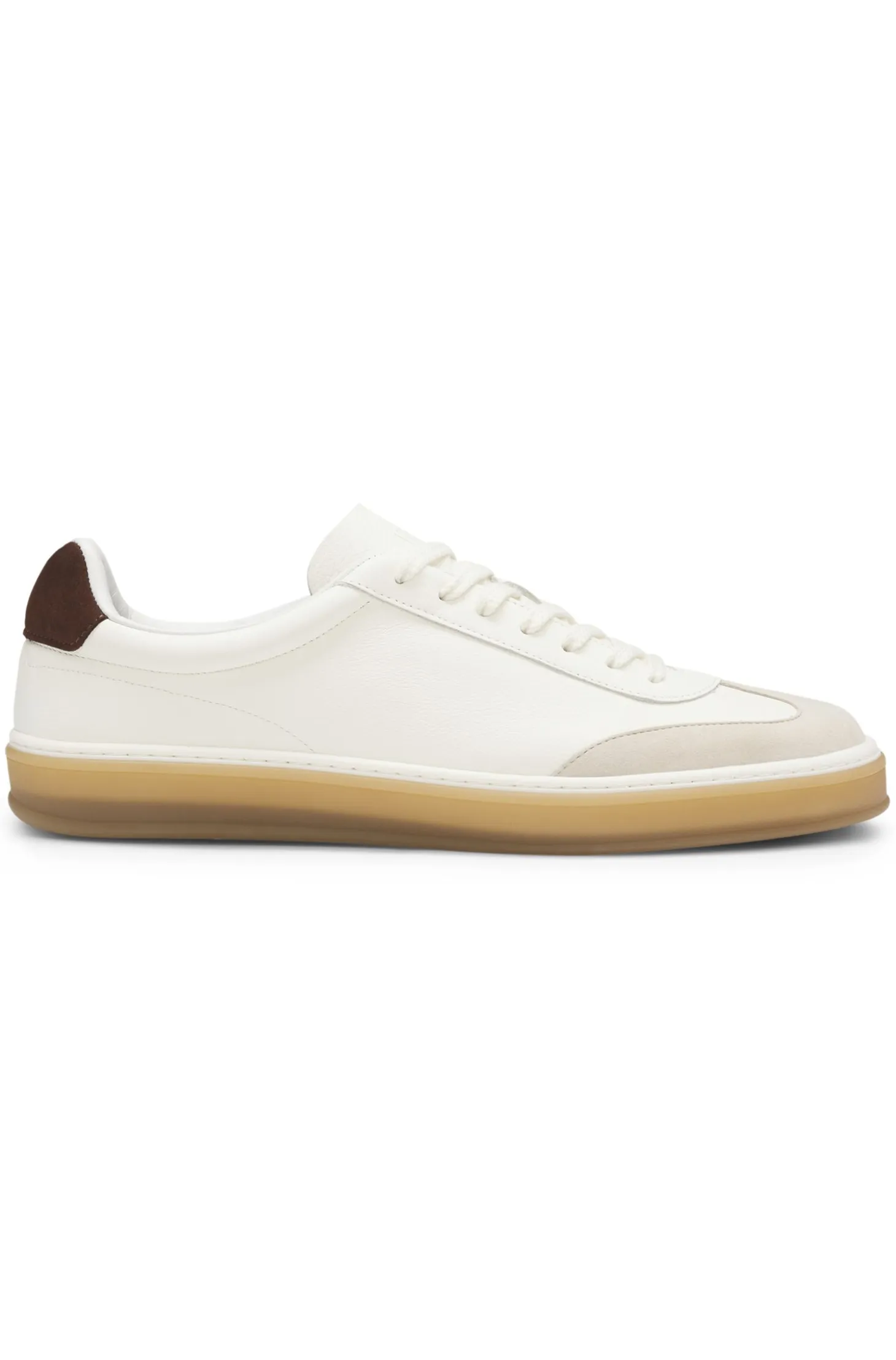 BOSS BY BECKHAM trainers in leather and suede