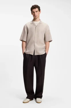 BOSS BY BECKHAM trainers in leather and suede