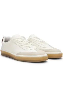 BOSS BY BECKHAM trainers in leather and suede