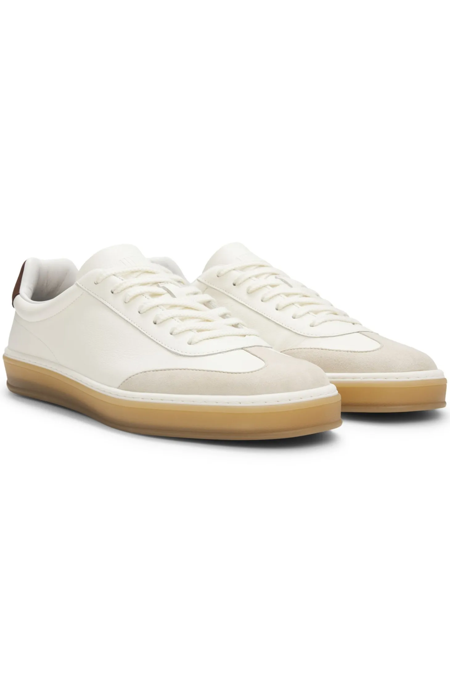 BOSS BY BECKHAM trainers in leather and suede