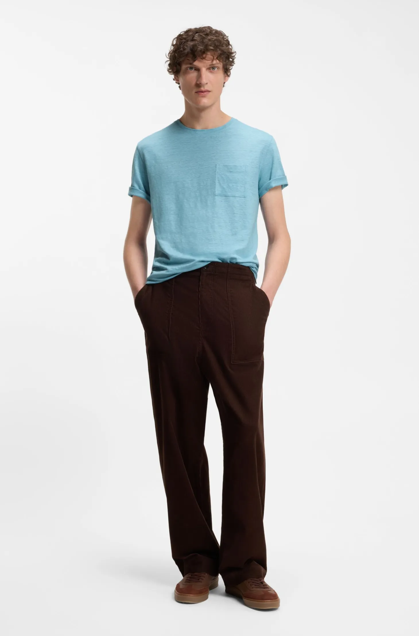 BOSS BY BECKHAM T-shirt in linen