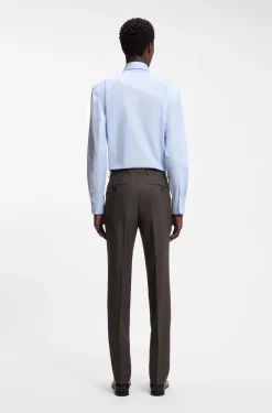 BOSS BY BECKHAM wool-blend slim-fit suit trousers