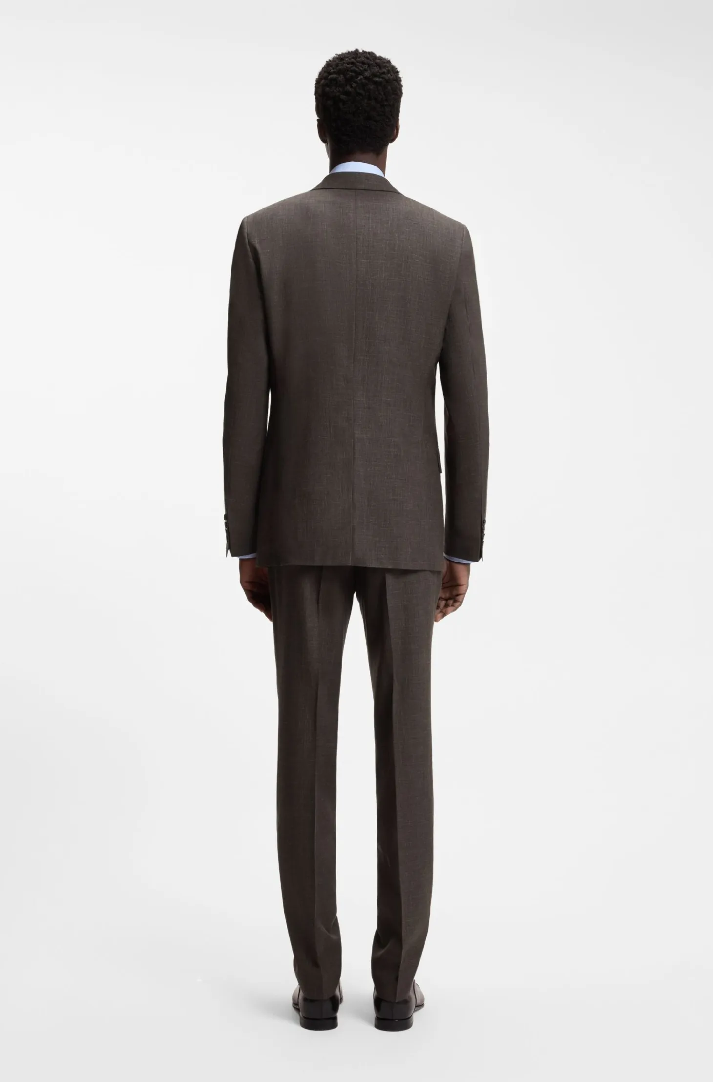 BOSS BY BECKHAM wool-blend slim-fit suit jacket