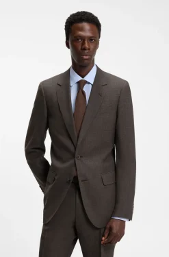 BOSS BY BECKHAM wool-blend slim-fit suit jacket