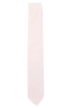 BOSS ONE Jacquard-structured tie in linen and silk